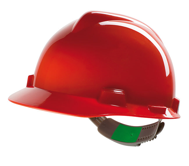 MSA V-Gard Safety Helmet - Red - Customisable Head Protection