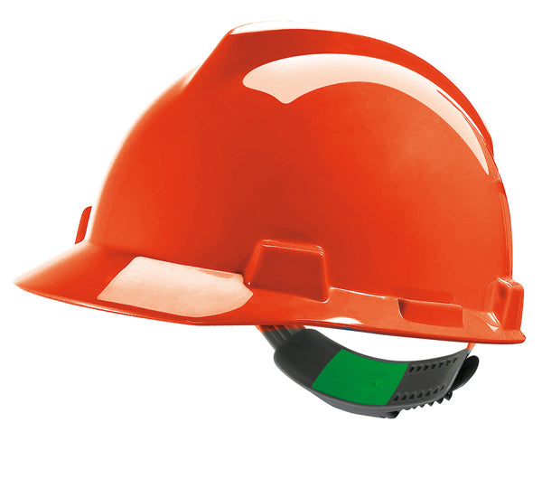 MSA V-Gard Safety Helmet - Orange - Customisable Head Protection
