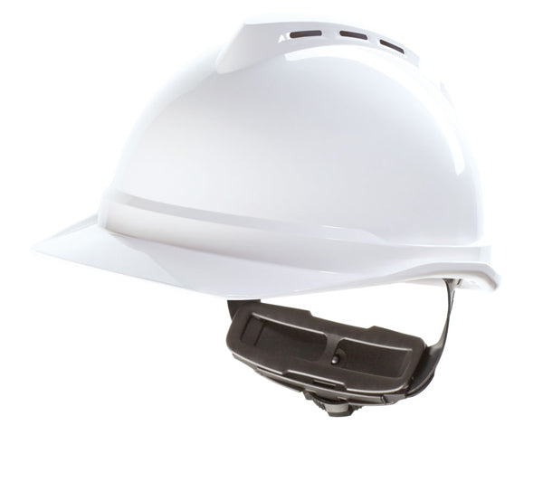 MSA V-Gard 500 Vented Safety Helmet - White - Customisable Head Protection