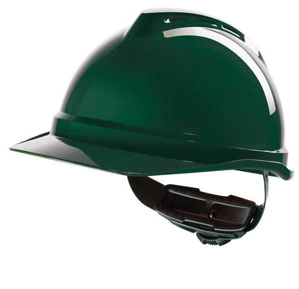 MSA V-Gard 500 Vented Safety Helmet - Green - Customisable Head Protection