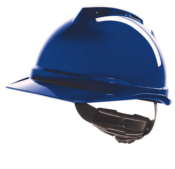 MSA V-Gard 500 Vented Safety Helmet - Blue - Customisable Head Protection
