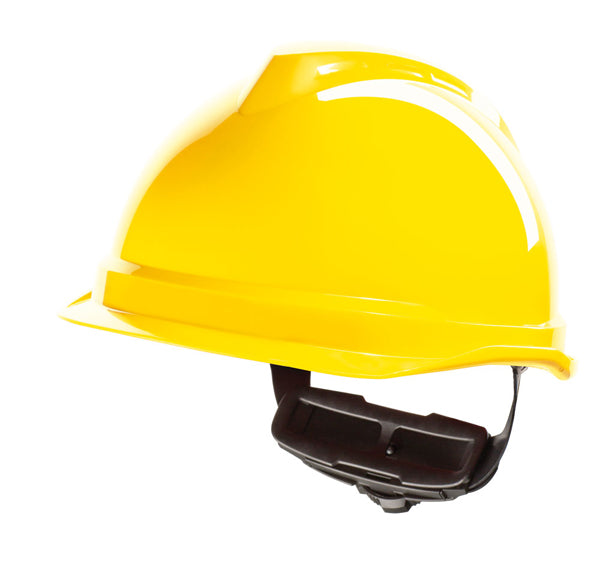 MSA V-Gard 520 Peakless Safety Helmet - Yellow - Customisable Head Protection
