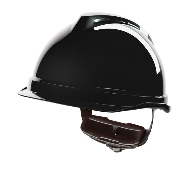 MSA V-Gard 520 Peakless Safety Helmet - Black - Customisable Head Protection