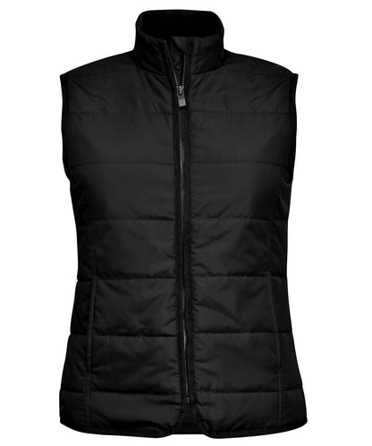 Nimbus Womens Hudson horizontal quilted gilet N114F - Black - Customisable Bodywarmers