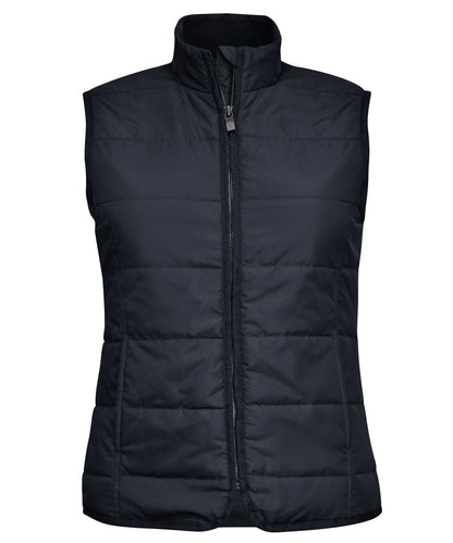 Nimbus Womens Hudson horizontal quilted gilet N114F - Dark Navy - Customisable Bodywarmers