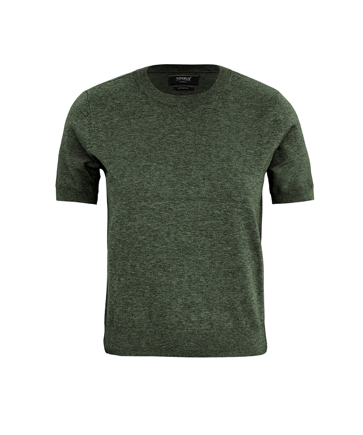 Women’s Brighton short sleeve tee – elegant knitted tee - N144F - Olive Melange - Customisable T-Shirts