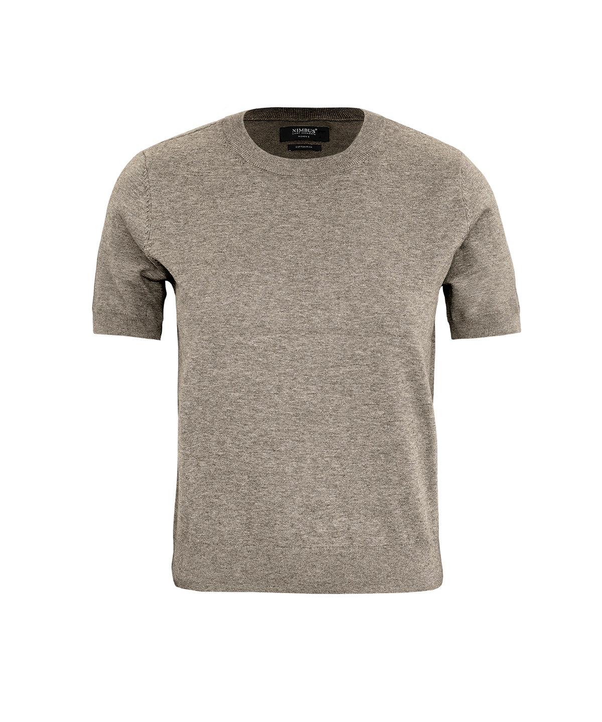 Women’s Brighton short sleeve tee – elegant knitted tee - N144F - Sand Melange - Customisable T-Shirts