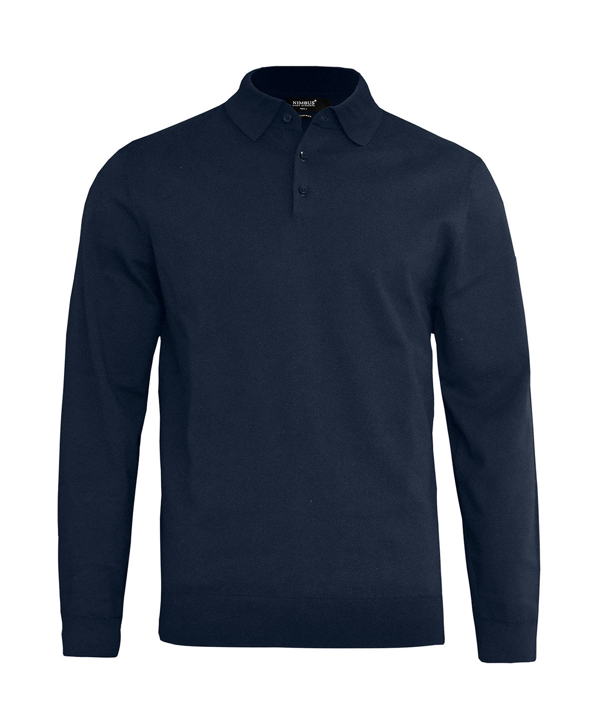 Brighton long sleeve polo – elegant knitted polo - N145M - Navy - Customisable Polos