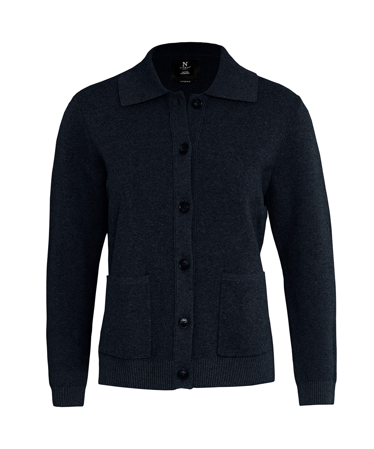 Women’s Wilton – refined Milano knit overshirt - N148F - Navy - Customisable Shirts