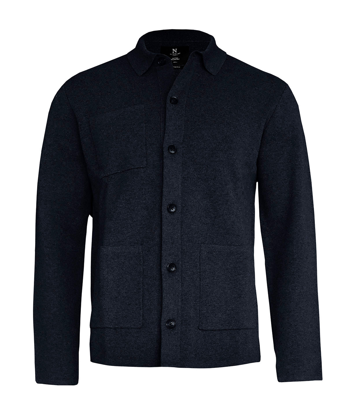 Wilton – refined Milano knit overshirt - N148M - Navy - Customisable Shirts