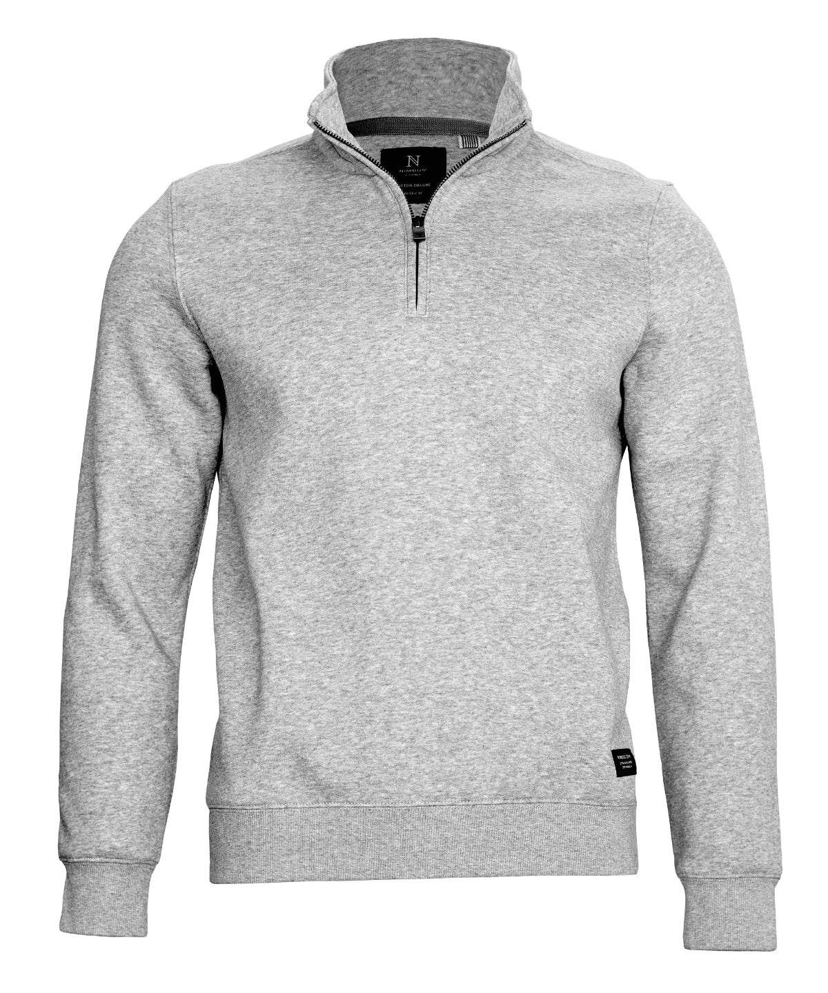 Glendale unisex 1/4-zip sweatshirt - NB130 - Grey Melange - Customisable Sweatshirts