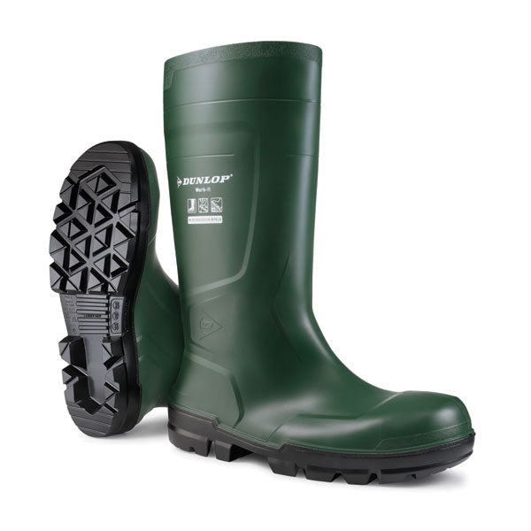Dunlop Dunlop Work It Full Safety Pvc Wellingtons Nb2 Kl01 - Green - Customisable Wellingtons