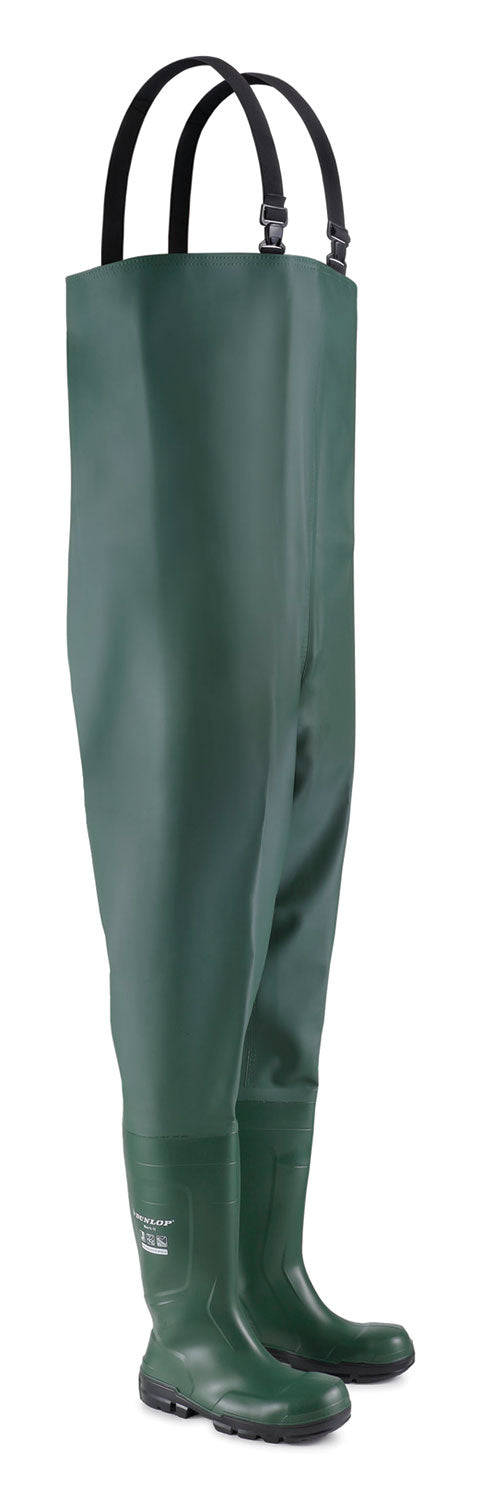 Dunlop Dunlop Work It Full Safety Chest Wader Nb2 Klcw - Green - Customisable Wellingtons