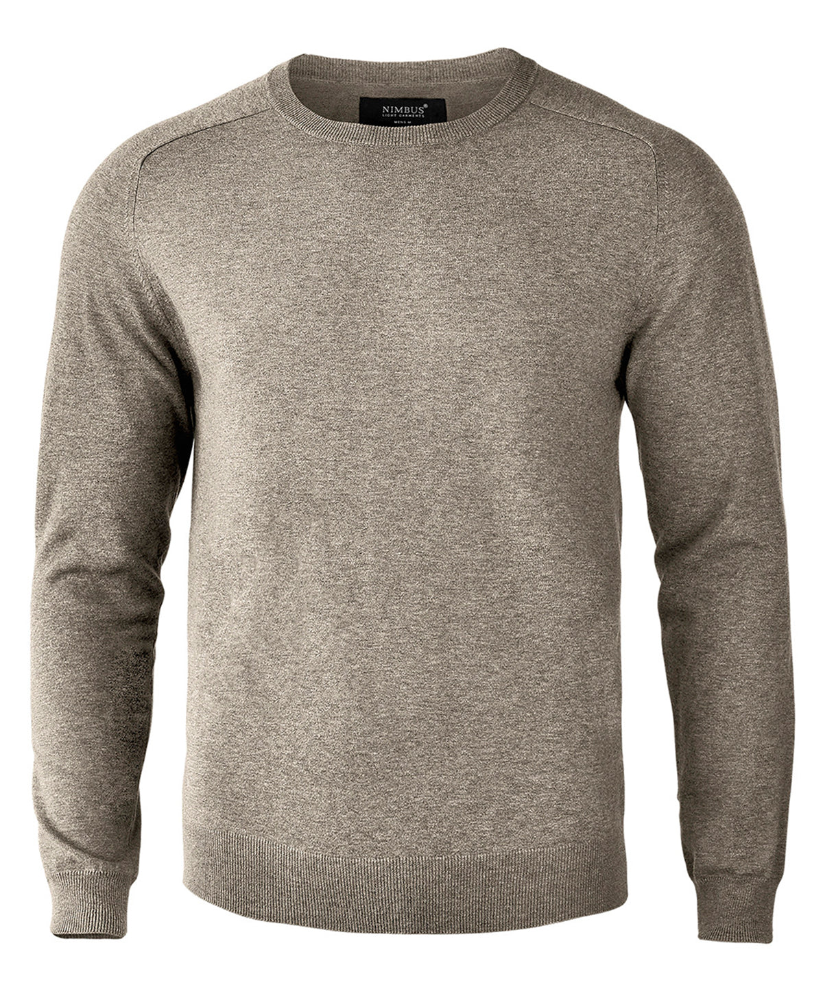 Brighton elegant round neck - NB94M - Sand Melange - Customisable Knitted Jumpers
