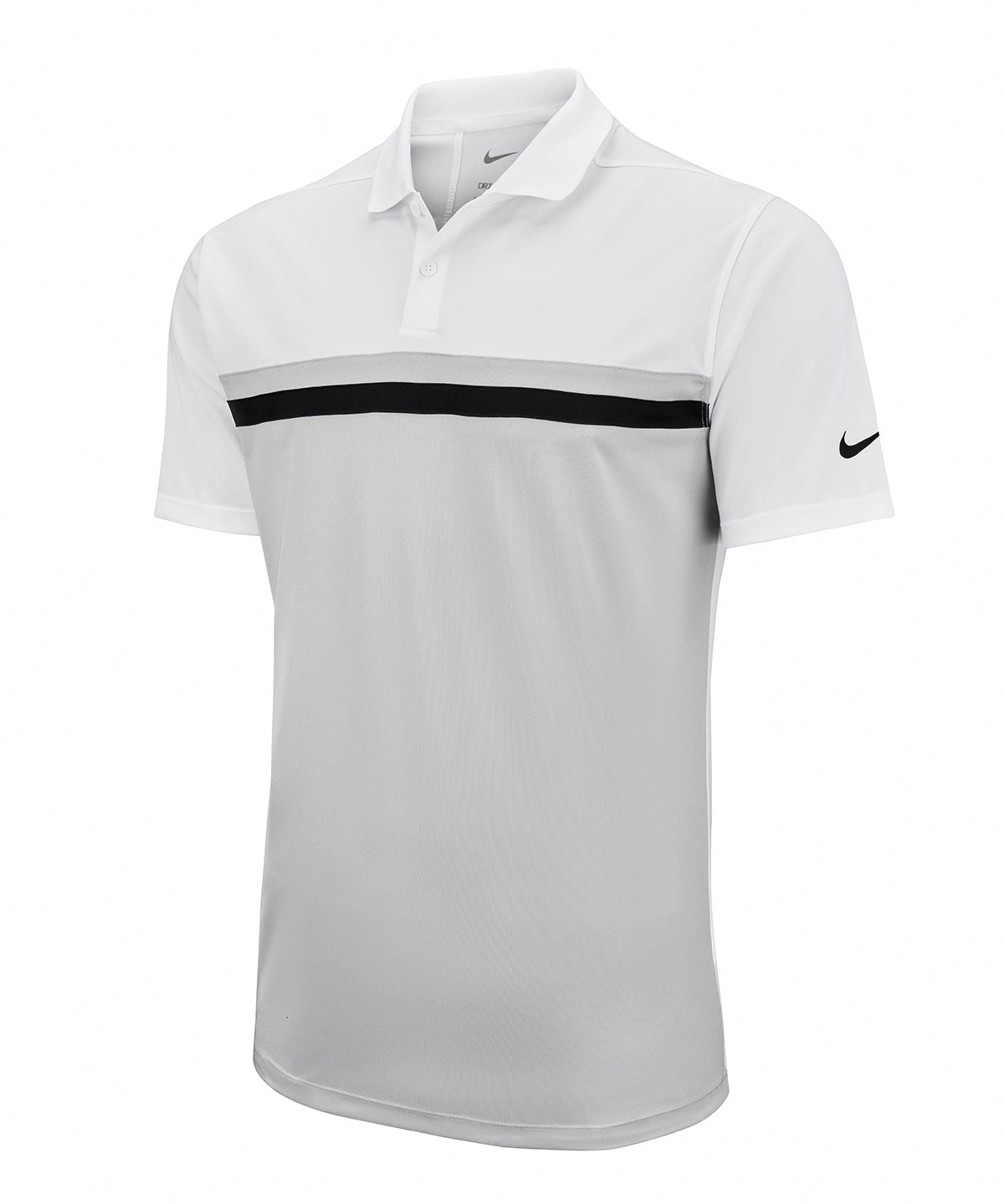 Nike Victory colour block polo - NK343 - White Light Smoke Grey Black - Customisable Polos