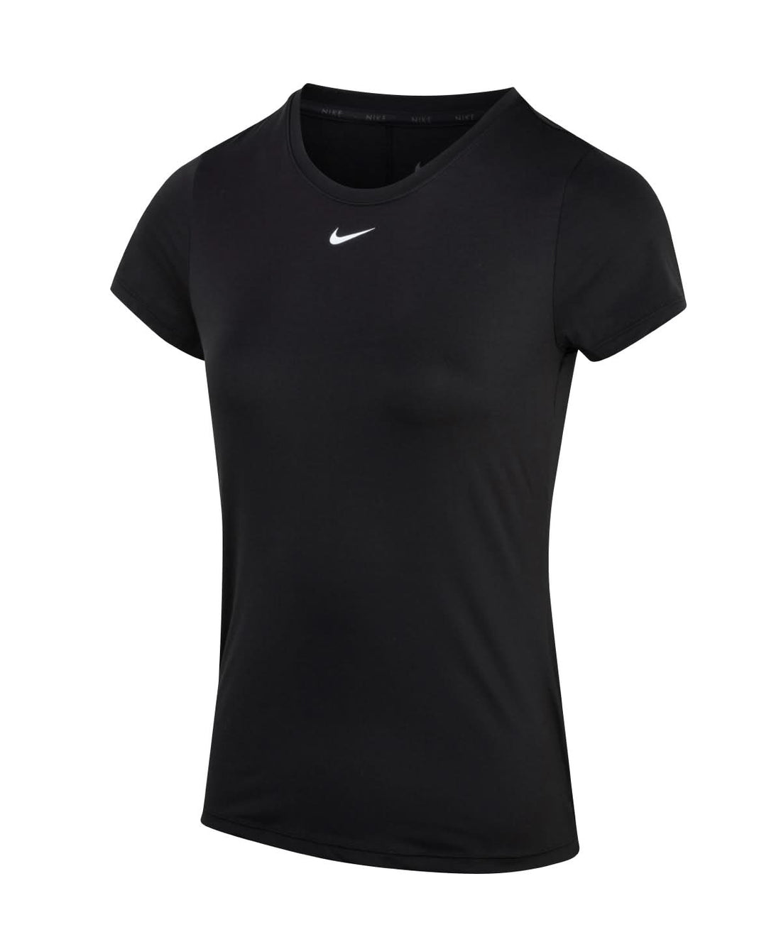 Nike Womens One Dri FIT short sleeve slim top NK373 - Black White - Customisable T-Shirt