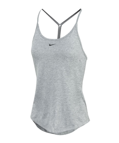 Nike Womens One Dri FIT Elastika standard fit tank NK375 - Particle Grey Heather Black XXS - Customisable T-Shirt