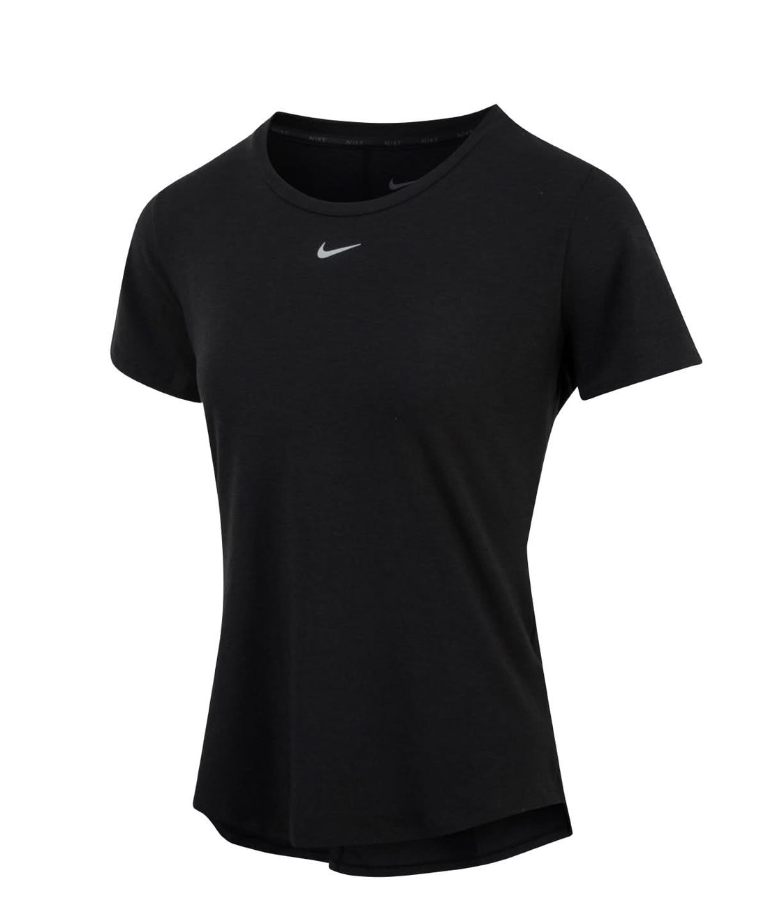 Nike Womens One Luxe Dri FIT short sleeve standard fit top NK377 - Black Reflective Silver XXS - Customisable T-Shirt