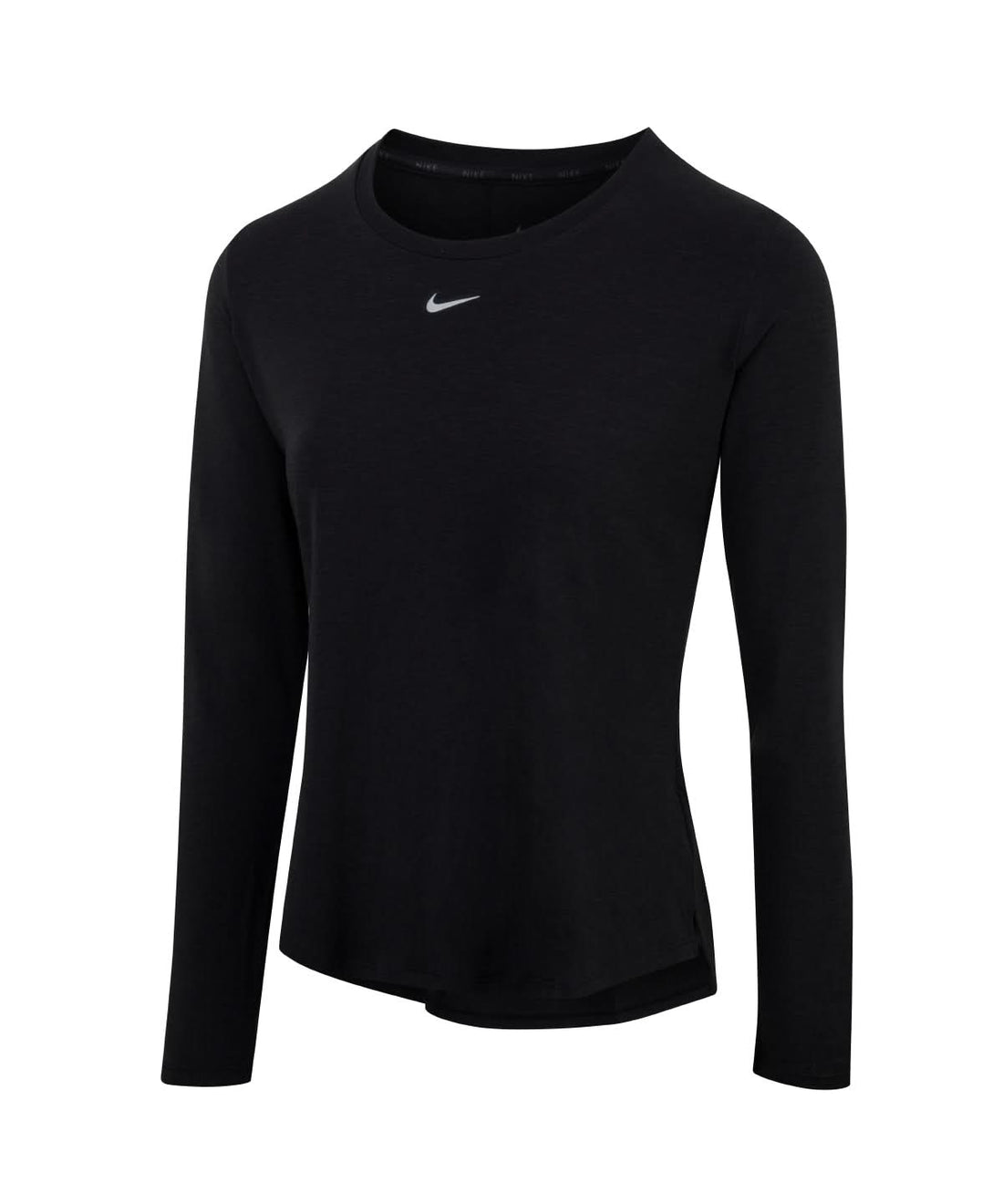 Nike Womens One Luxe Dri FIT long sleeve standard fit top NK378 - Black Reflective Silver XXS - Customisable T-Shirt
