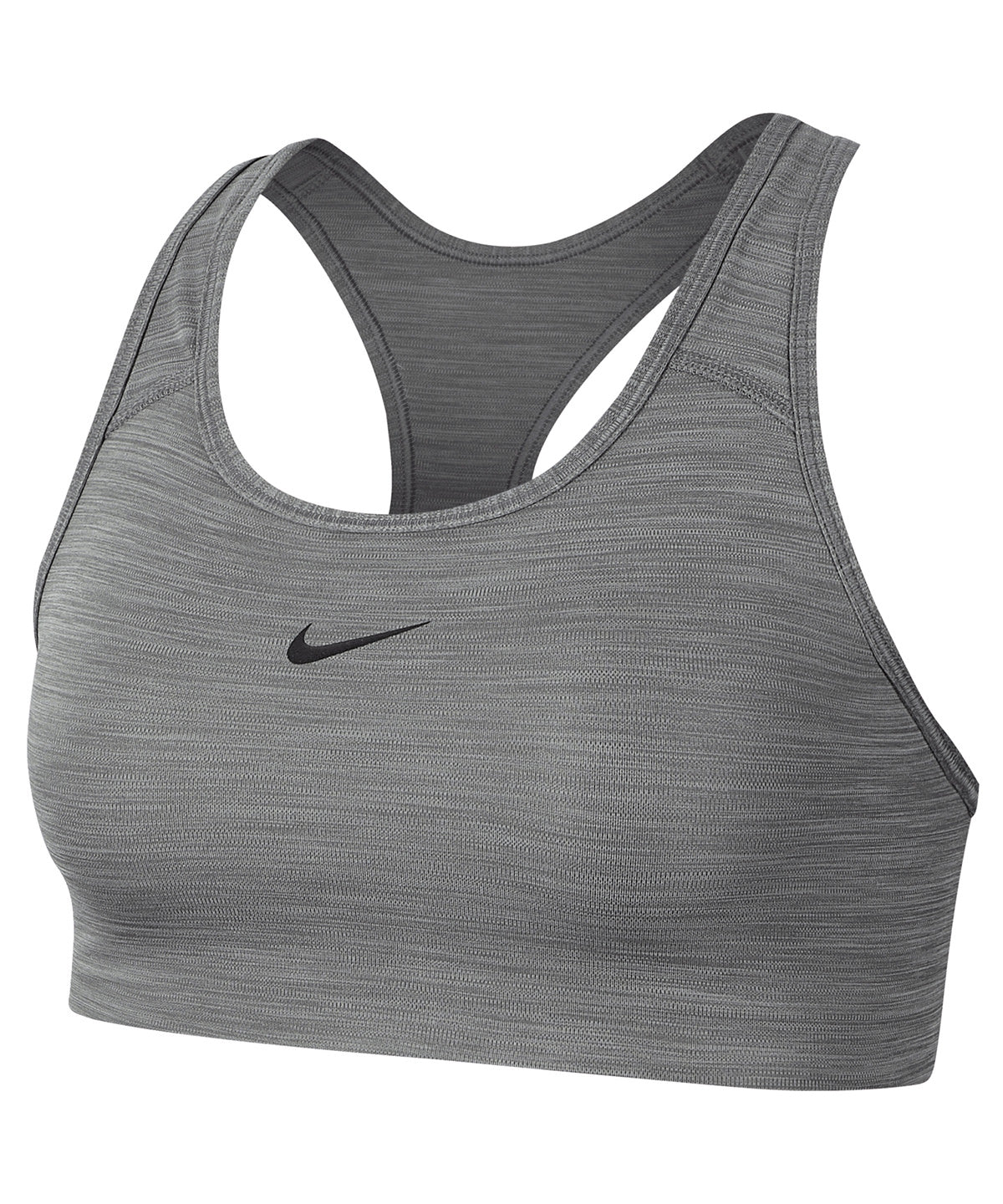 Women’s Nike Dri-FIT Swoosh one-piece bra - NK379 - Smoke Grey Heather Black - Customisable Bras