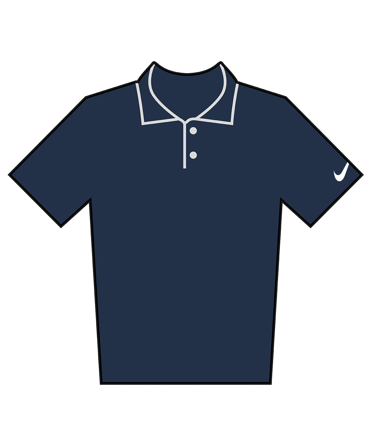 Velocity solid polo - NK430 - College Navy White - Customisable Polos