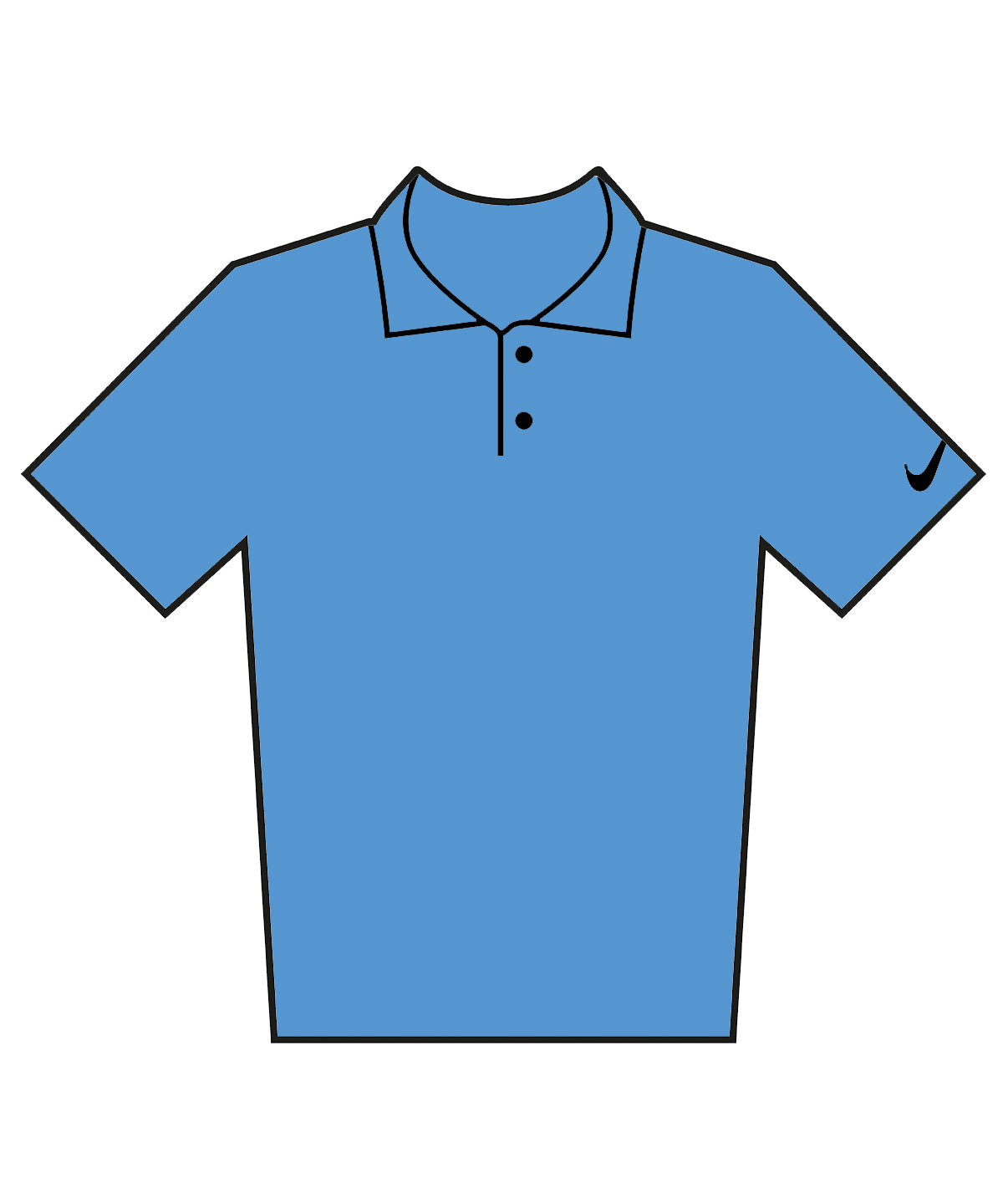 Velocity solid polo - NK430 - University Blue Black - Customisable Polos