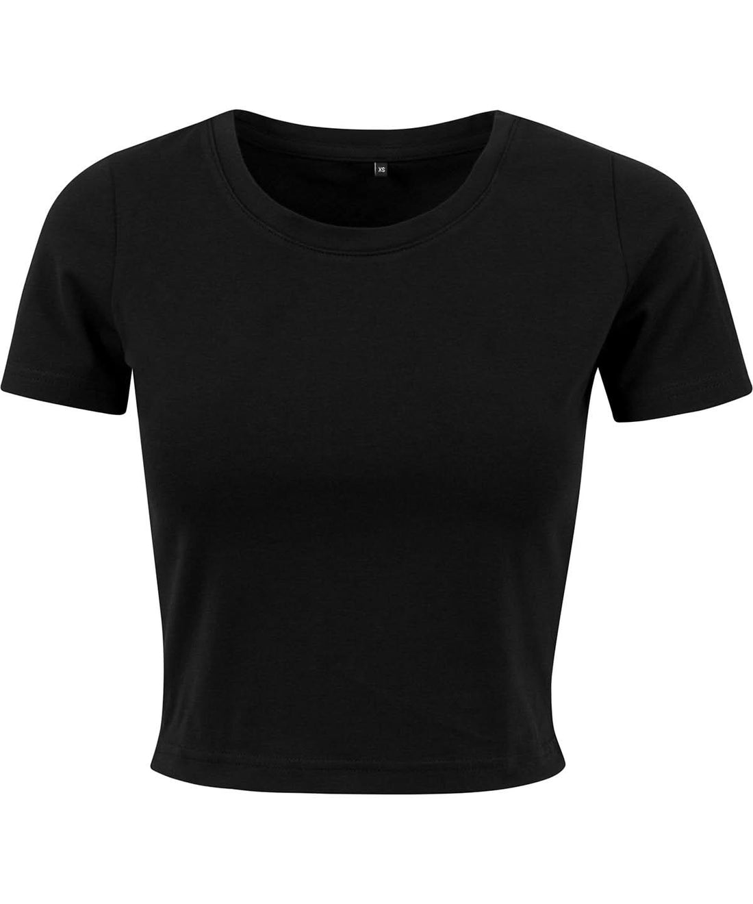 New Morning Studios Womens cropped tee NM006 - Black - Customisable T-Shirt