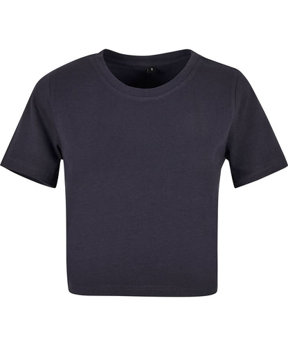 New Morning Studios Womens cropped tee NM006 - Navy - Customisable T-Shirt