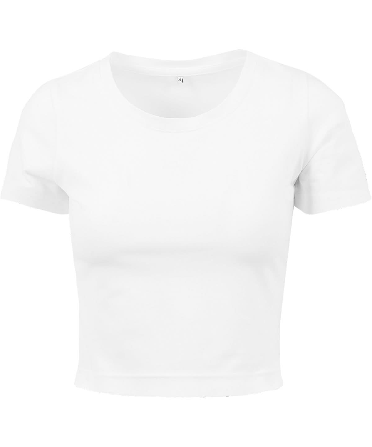 New Morning Studios Womens cropped tee NM006 - White - Customisable T-Shirt