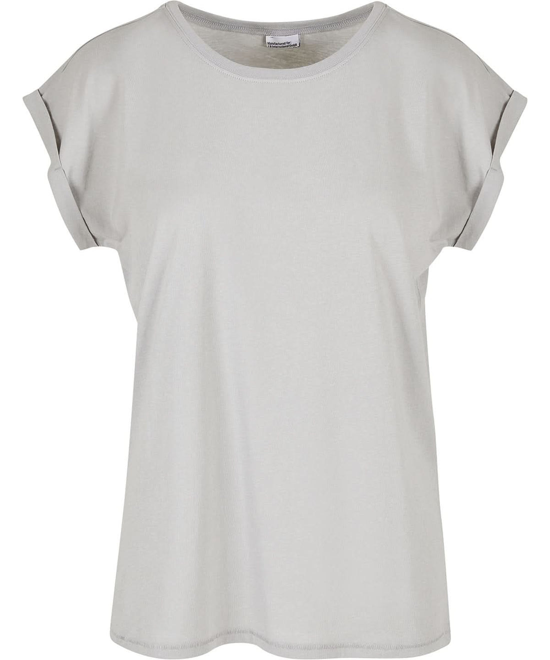New Morning Studios Womens regular extended shoulder tee Light Asphalt NM007 - Light Asphalt - Customisable T-Shirt