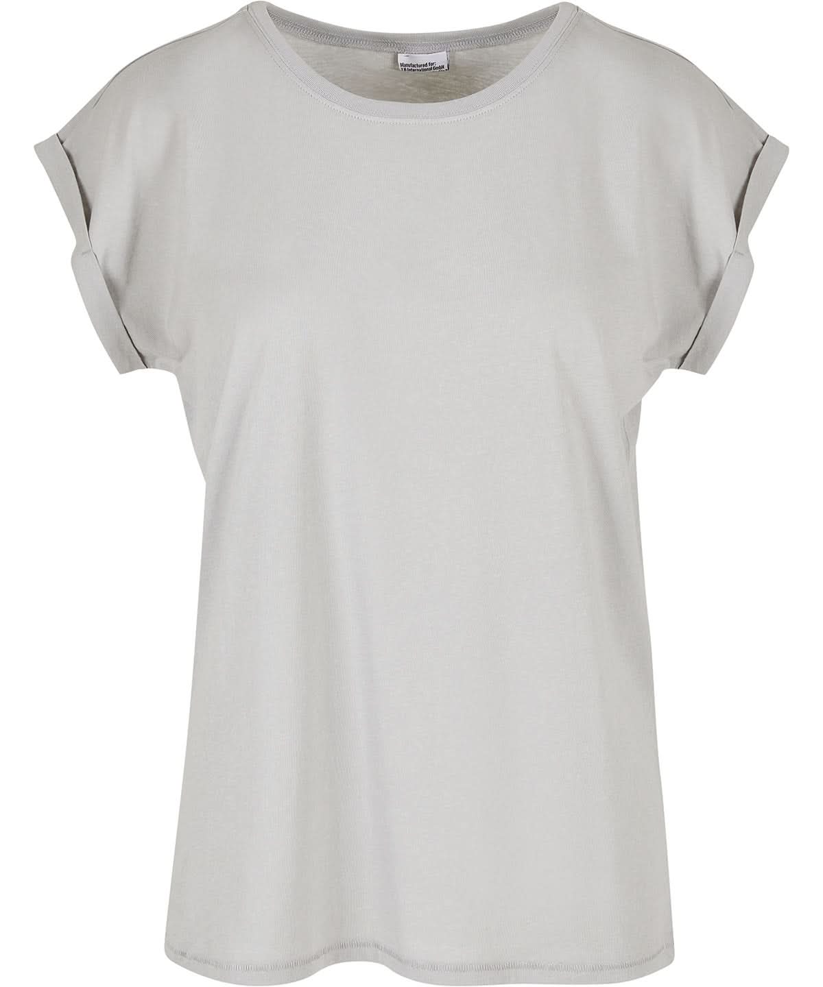 New Morning Studios Womens regular extended shoulder tee Light Asphalt NM007 - Light Asphalt - Customisable T-Shirt