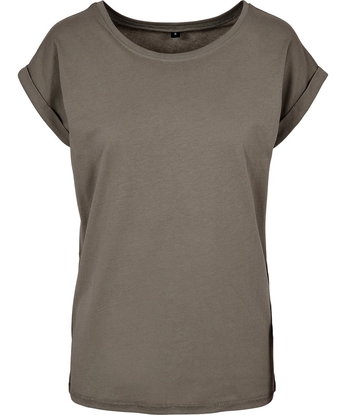 New Morning Studios Womens regular extended shoulder tee Pale Olive NM007 - Pale Olive - Customisable T-Shirt