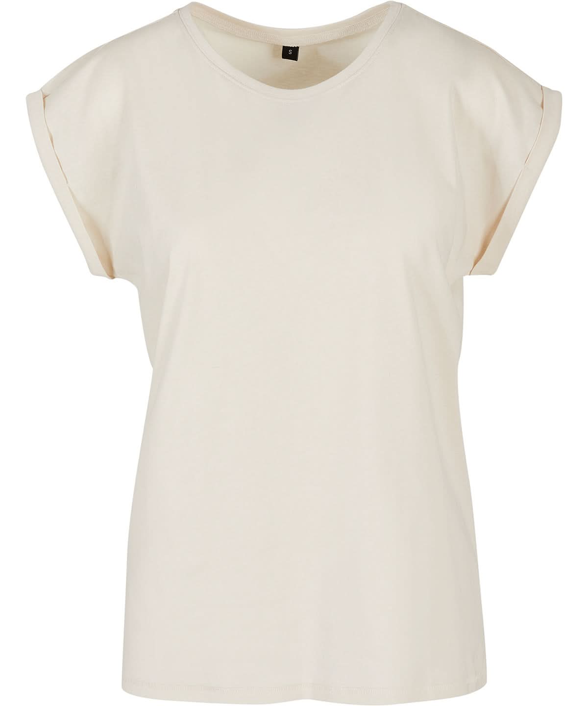 New Morning Studios Womens regular extended shoulder tee Sand NM007 - Sand - Customisable T-Shirt