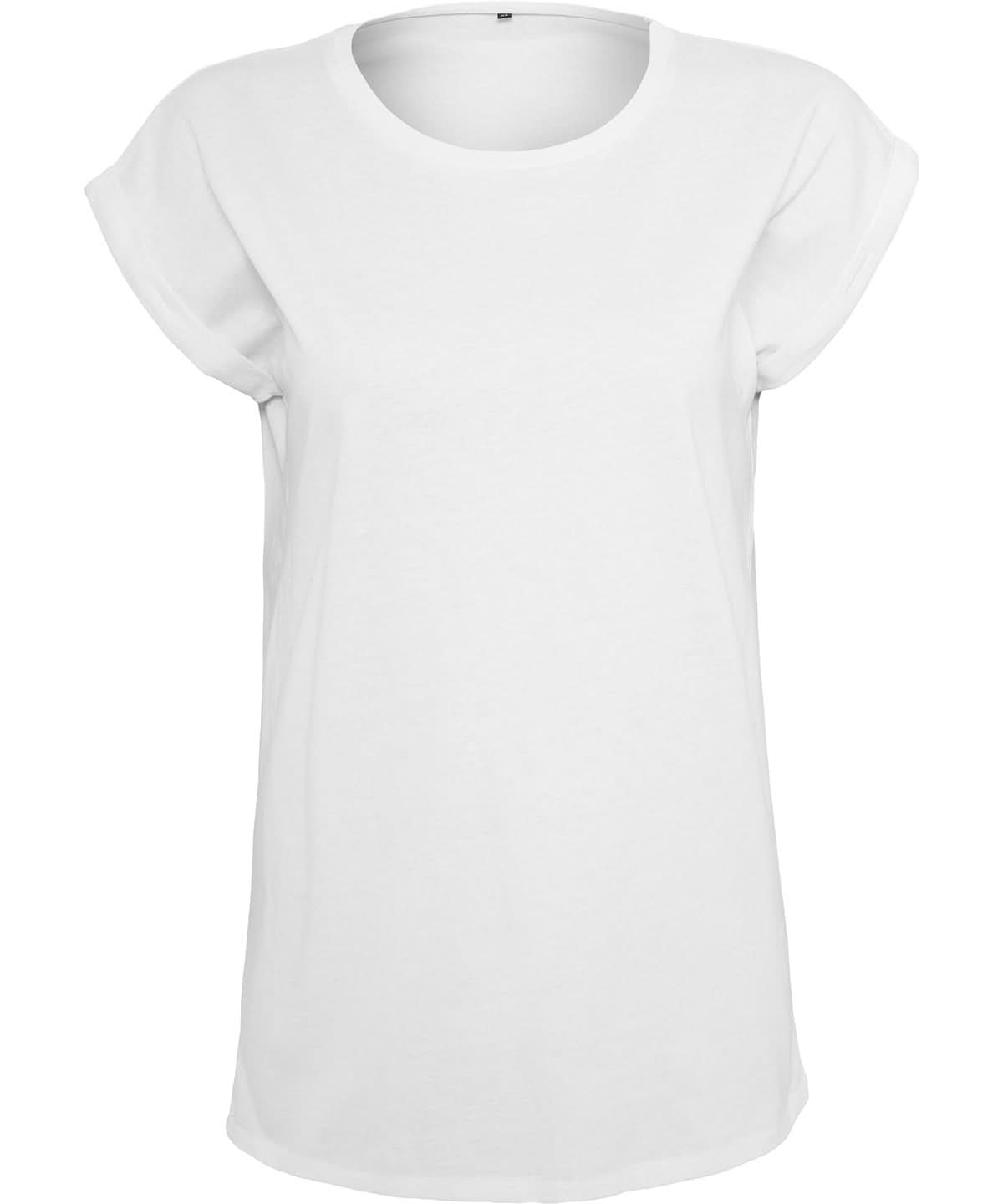 New Morning Studios Womens regular extended shoulder tee White NM007 - White - Customisable T-Shirt