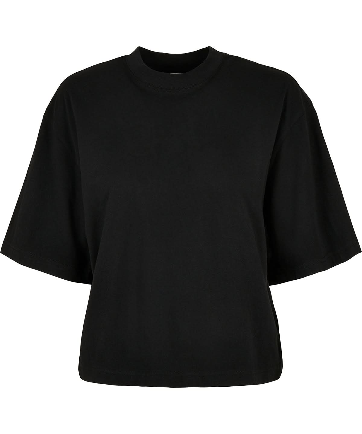 New Morning Studios Womens oversized tee NM008 - Black - Customisable T-Shirt