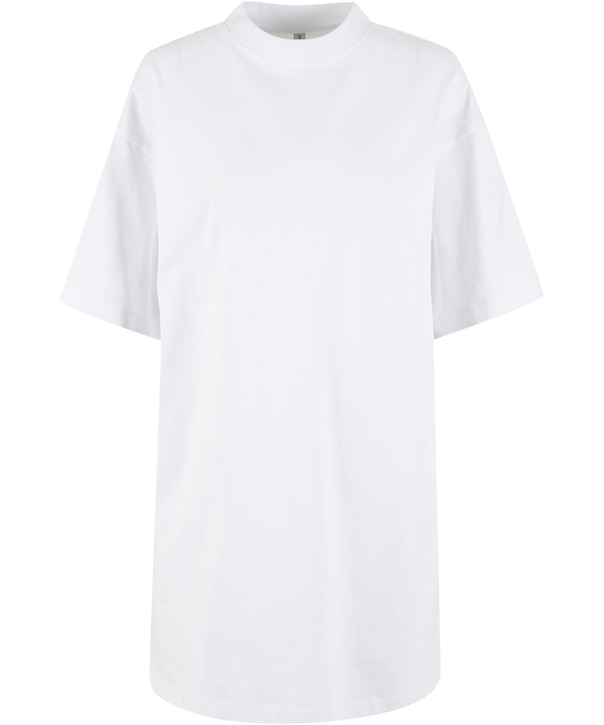 Women’s heavy oversized tee dress - NM046 - White - Customisable Dresses
