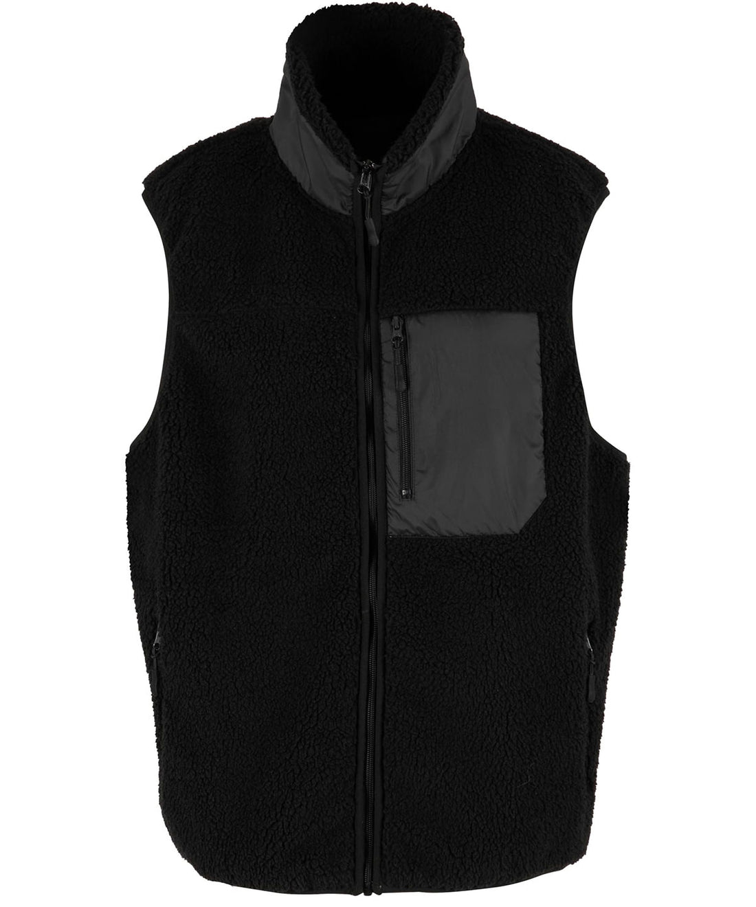 Bonded sherpa vest - NM050 - Black - Customisable Gilets &amp; Body Warmers