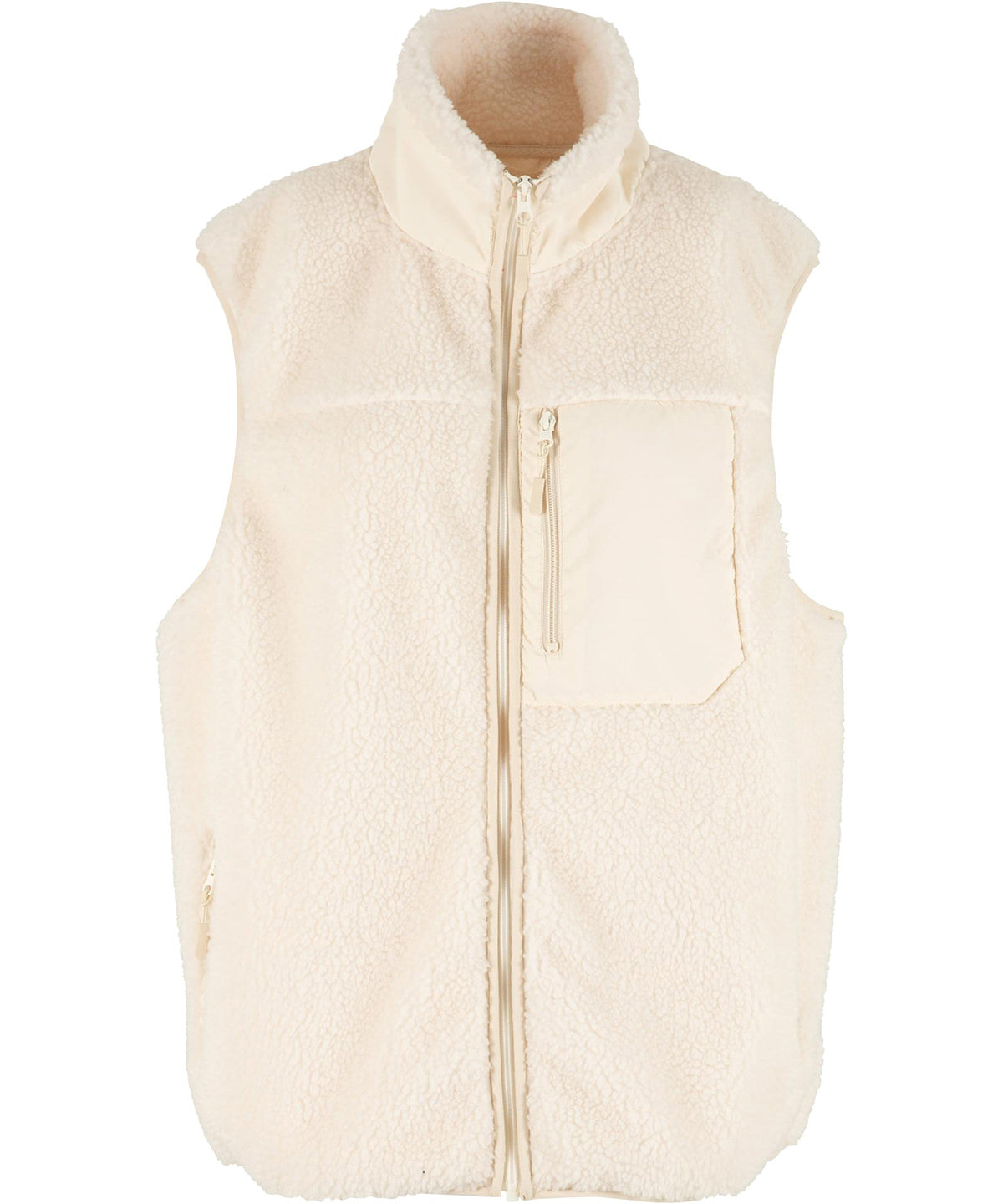 Bonded sherpa vest - NM050 - White Sand - Customisable Gilets &amp; Body Warmers