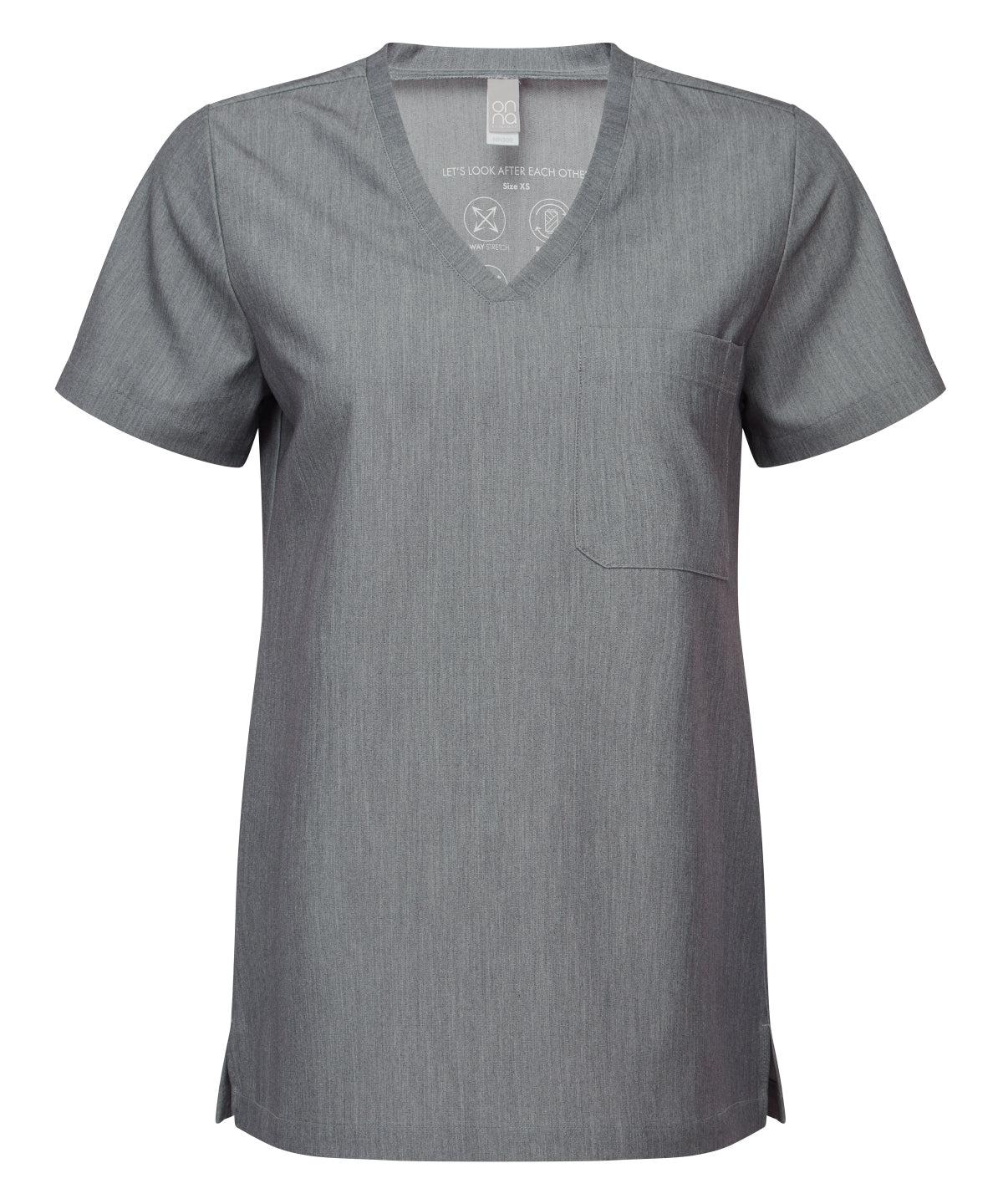 Women’s Limitless Onna-stretch tunic - NN300 - Dynamo Grey - Customisable Tunics