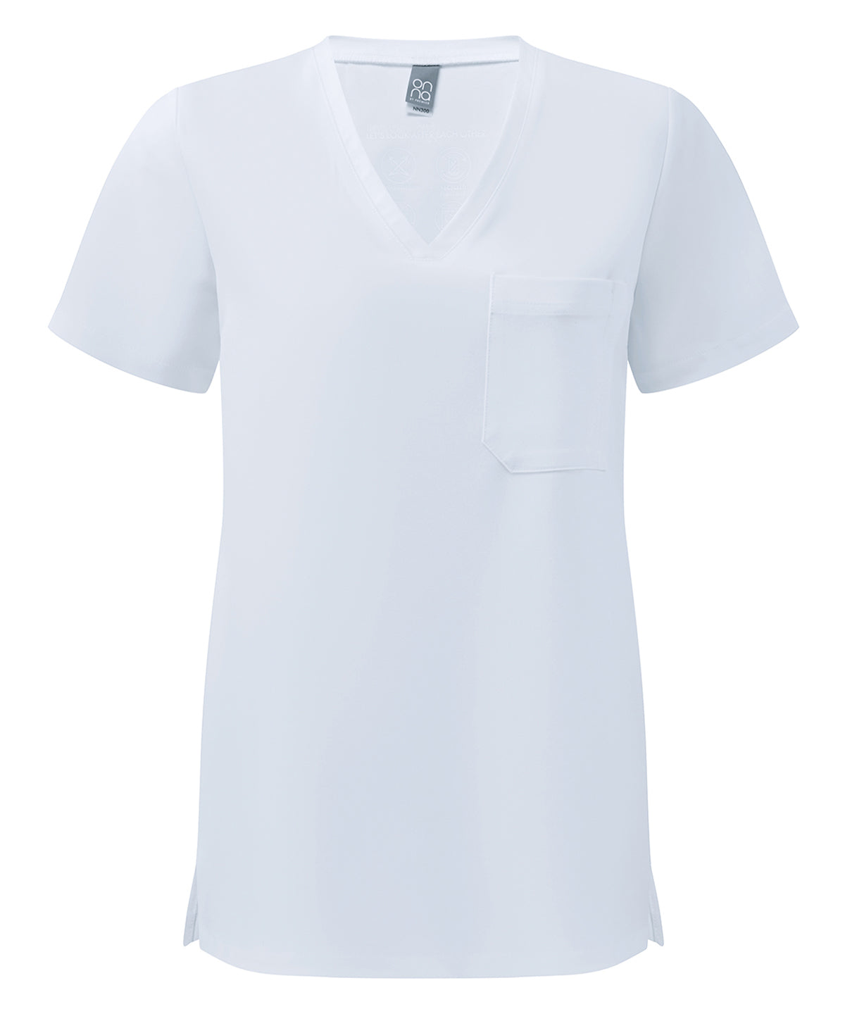 Women’s Limitless Onna-stretch tunic - NN300 - Vital White - Customisable Tunics