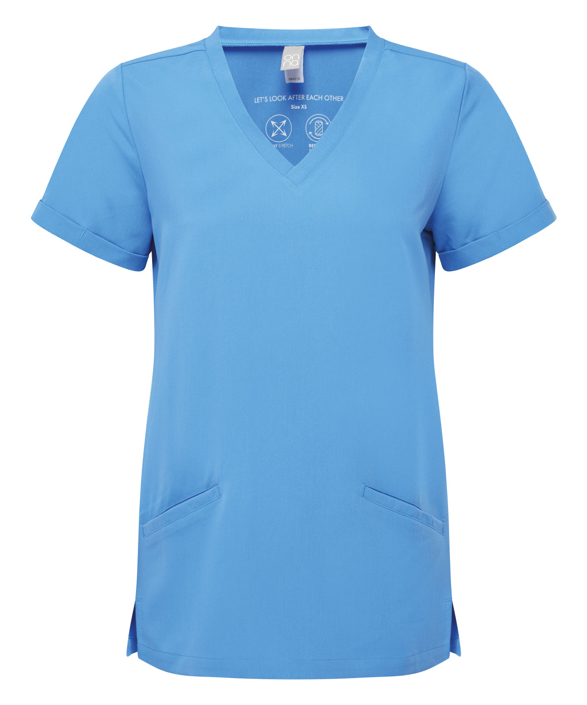 Women’s Invincible Onna-stretch tunic - NN310 - Ceil Blue - Customisable Tunics