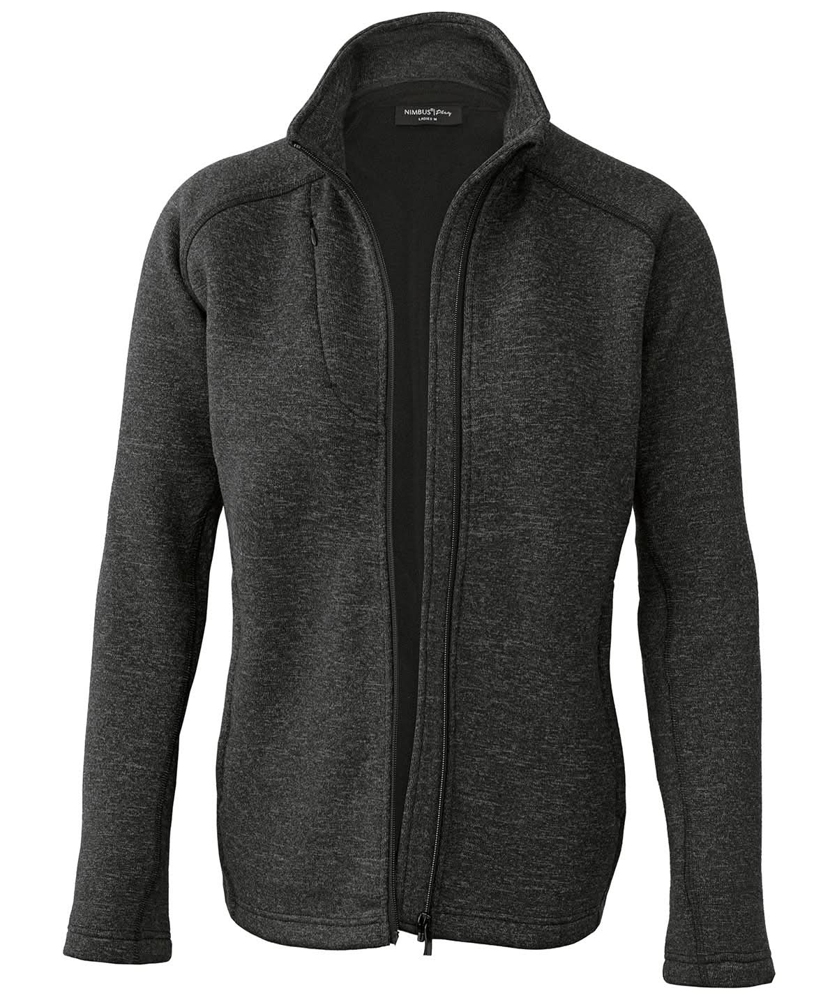 Nimbus Womens Montana knitted fleece jacket NP08F - Dark Grey Melange - Customisable Jacket