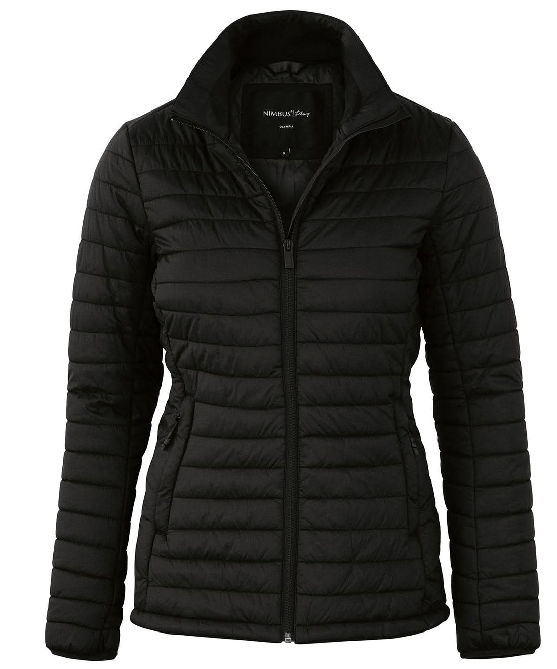 Nimbus Womens Olympia comfortable puffer jacket NP11F - Black - Customisable Jacket