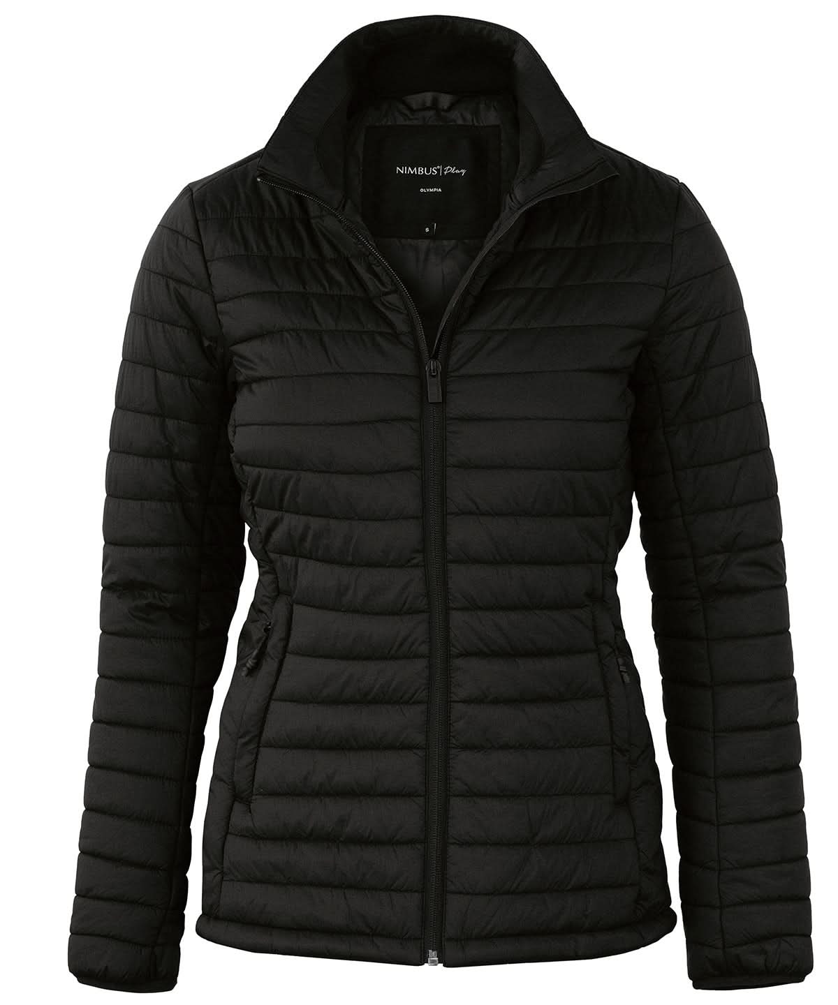 Nimbus Womens Olympia comfortable puffer jacket NP11F - Black - Customisable Jacket