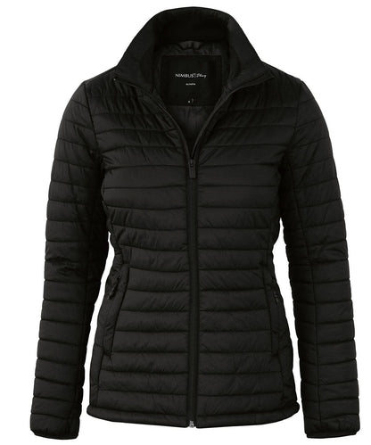 Nimbus Womens Olympia comfortable puffer jacket NP11F - Black - Customisable Jacket
