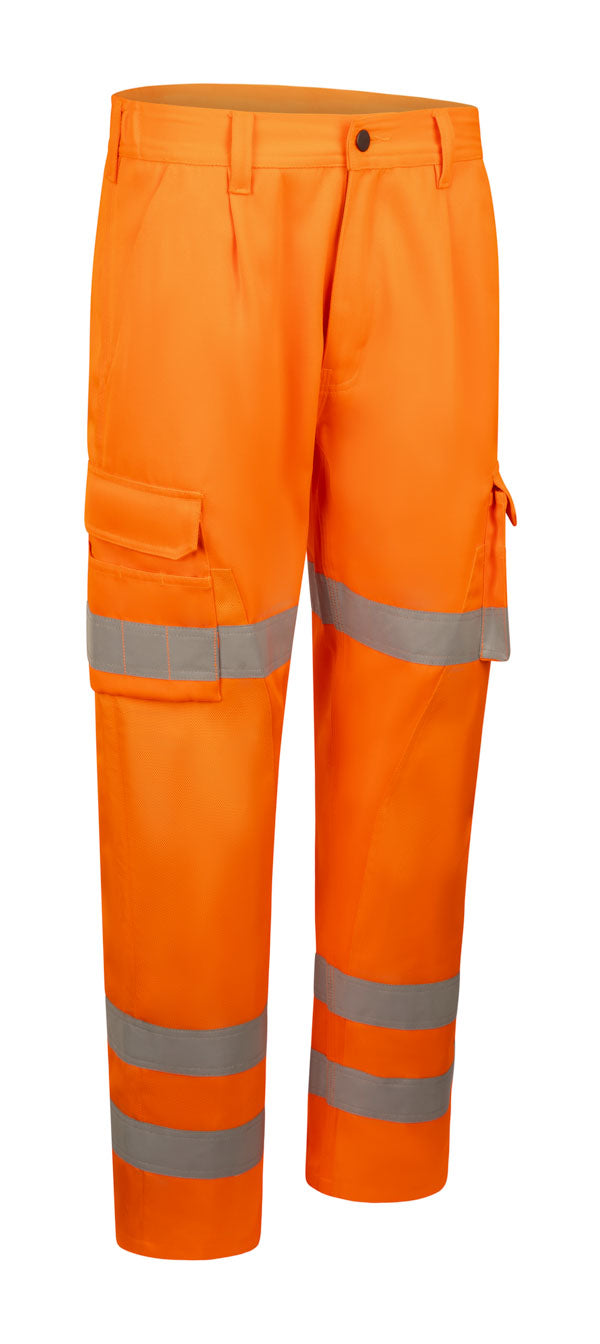 BEESWIFT CLICK WORKWEAR MENS NYLON REINFORCED TROUSERS - Orange - Customisable Trousers