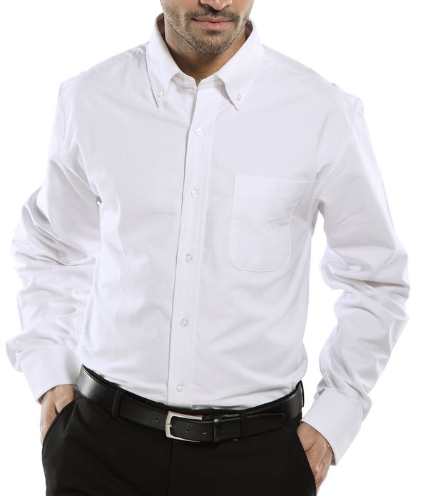 Beeswift Oxford Shirt Long Sleeve Oxsls - White - Customisable Shirts