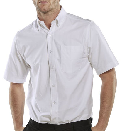 Beeswift Oxford Shirt Short Sleeve Oxsss - White - Customisable Shirts