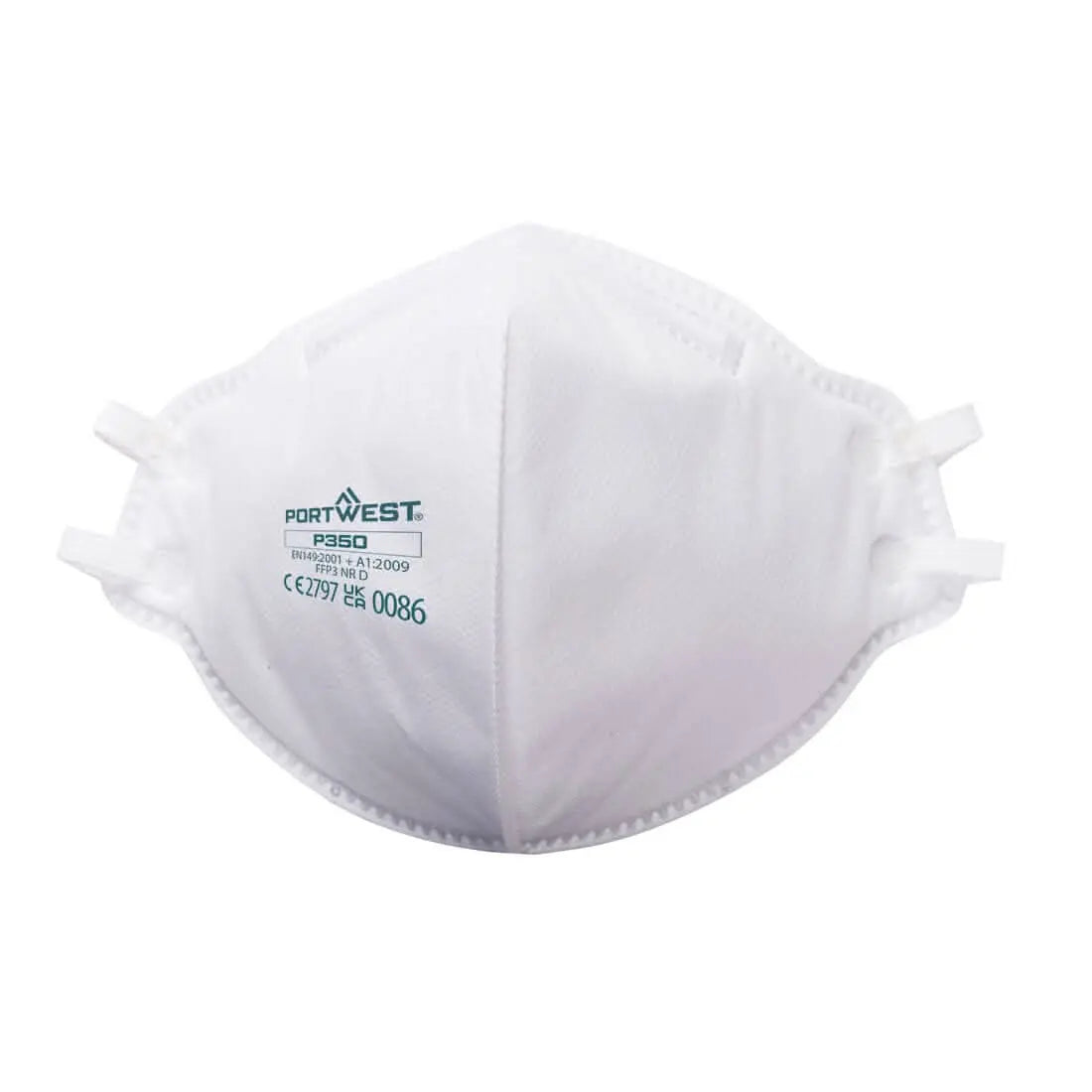Ffp3 Dolomite Fold Flat Respirator (Pk20) - P350 - White - Customisable