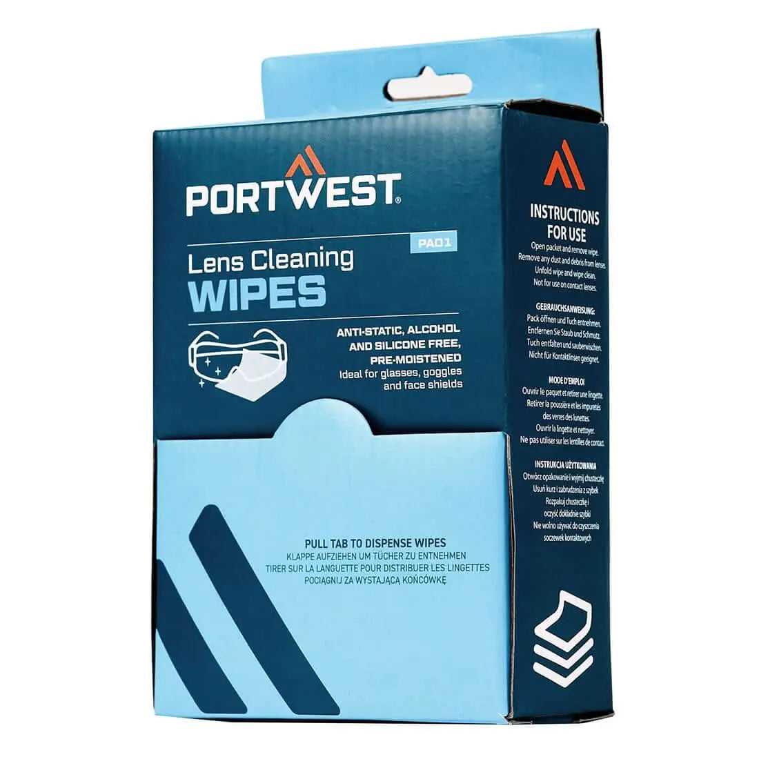 Lens Cleaning Wipes (100 Towelettes) Pa01 - White - Customisable Eye Protection Accessories